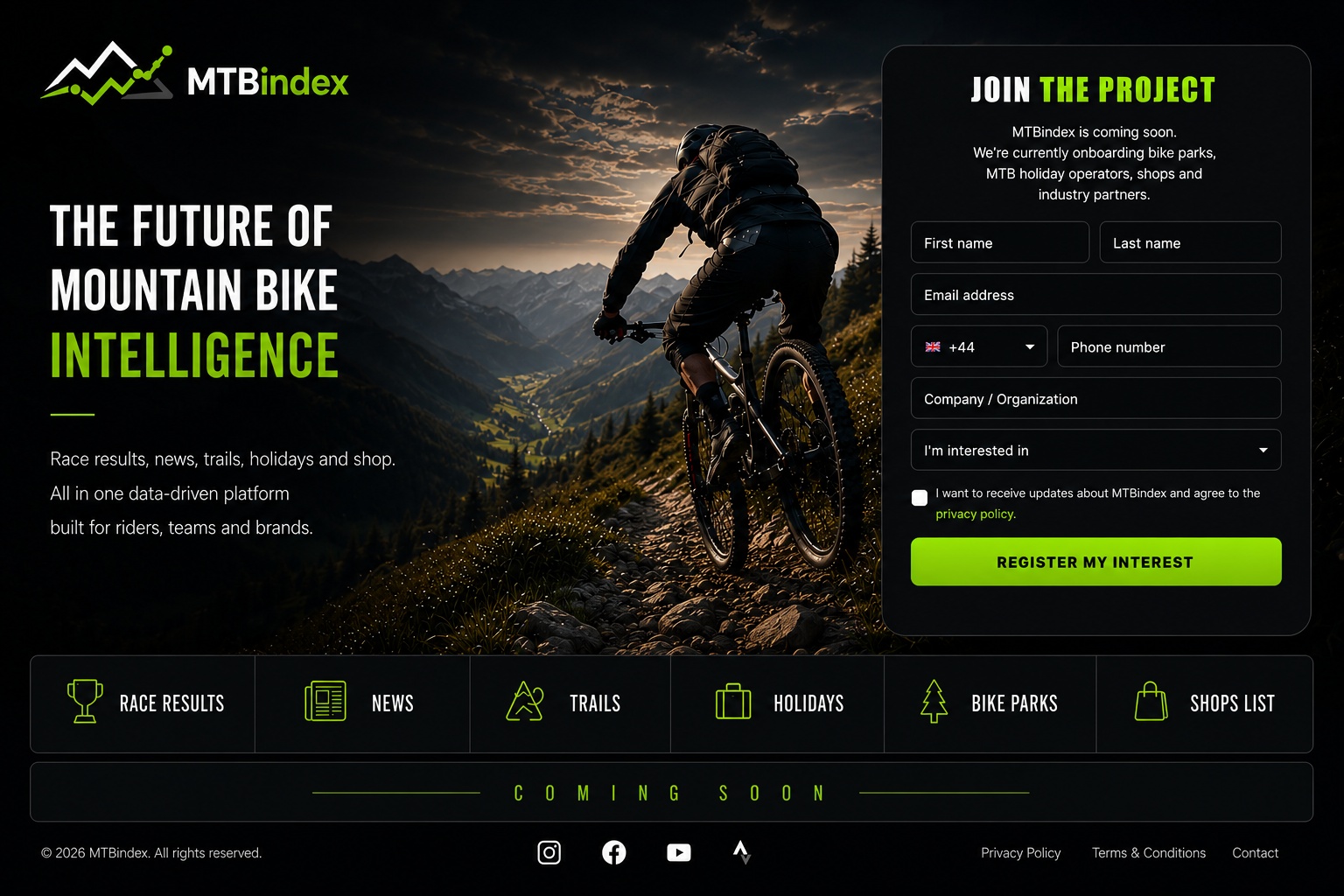 MTBindex landing page